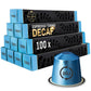 REAL COFFEE Decaf Italian Espresso Capsules - 100 Aluminum Capsules, Medium Roast Arabica, Compatible with Nespresso