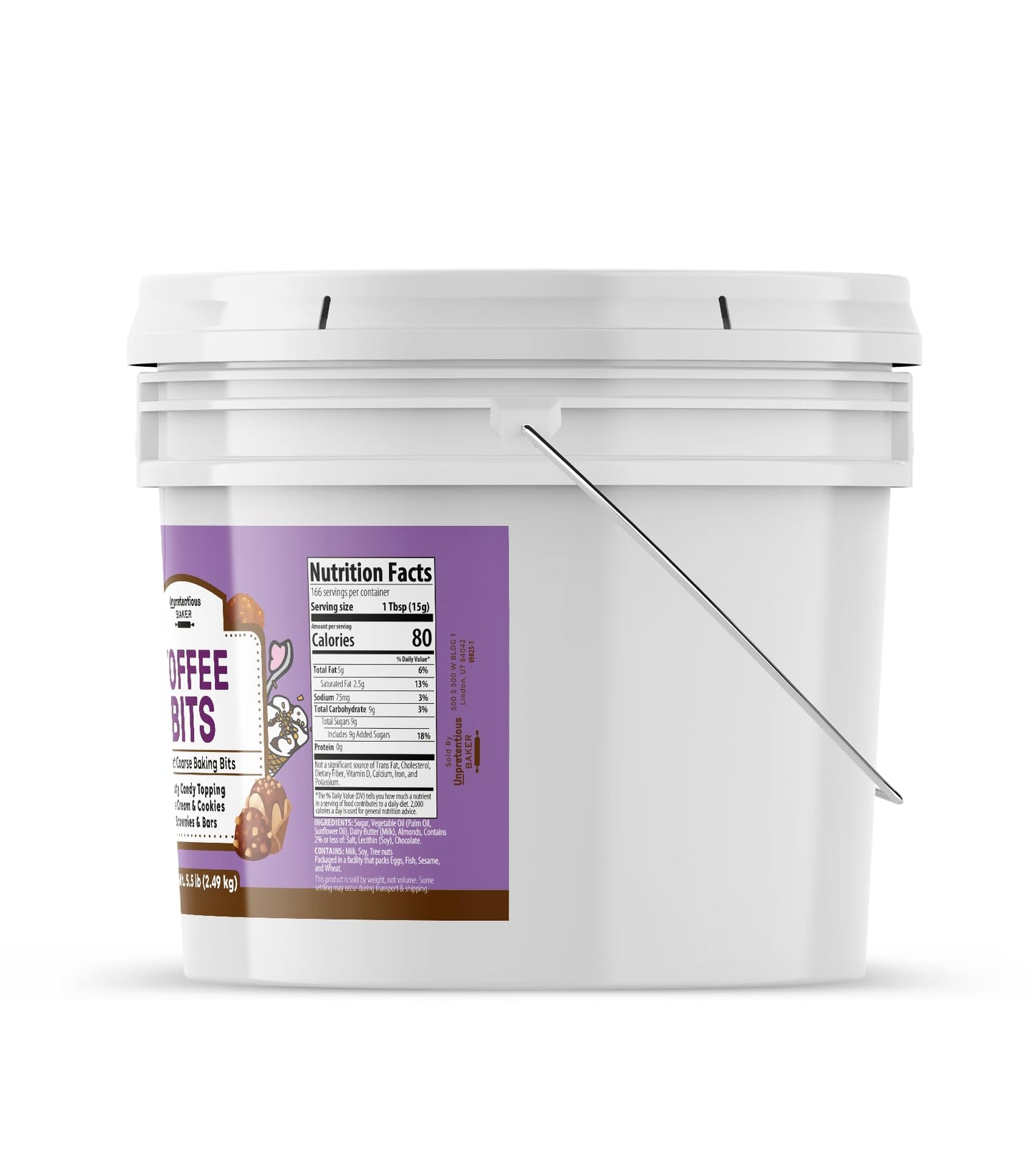 Unpretentious Toffee Bits Ice Cream Topping & Baking 88 Ounce (1 Gallon)
