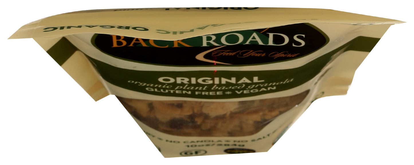 BACK ROADS Organic Granola, Original Flavor, 10 Ounce - Healthy Snack, Non-GMO, Gluten-Free, Perfect for Breakfast or On-the-Go