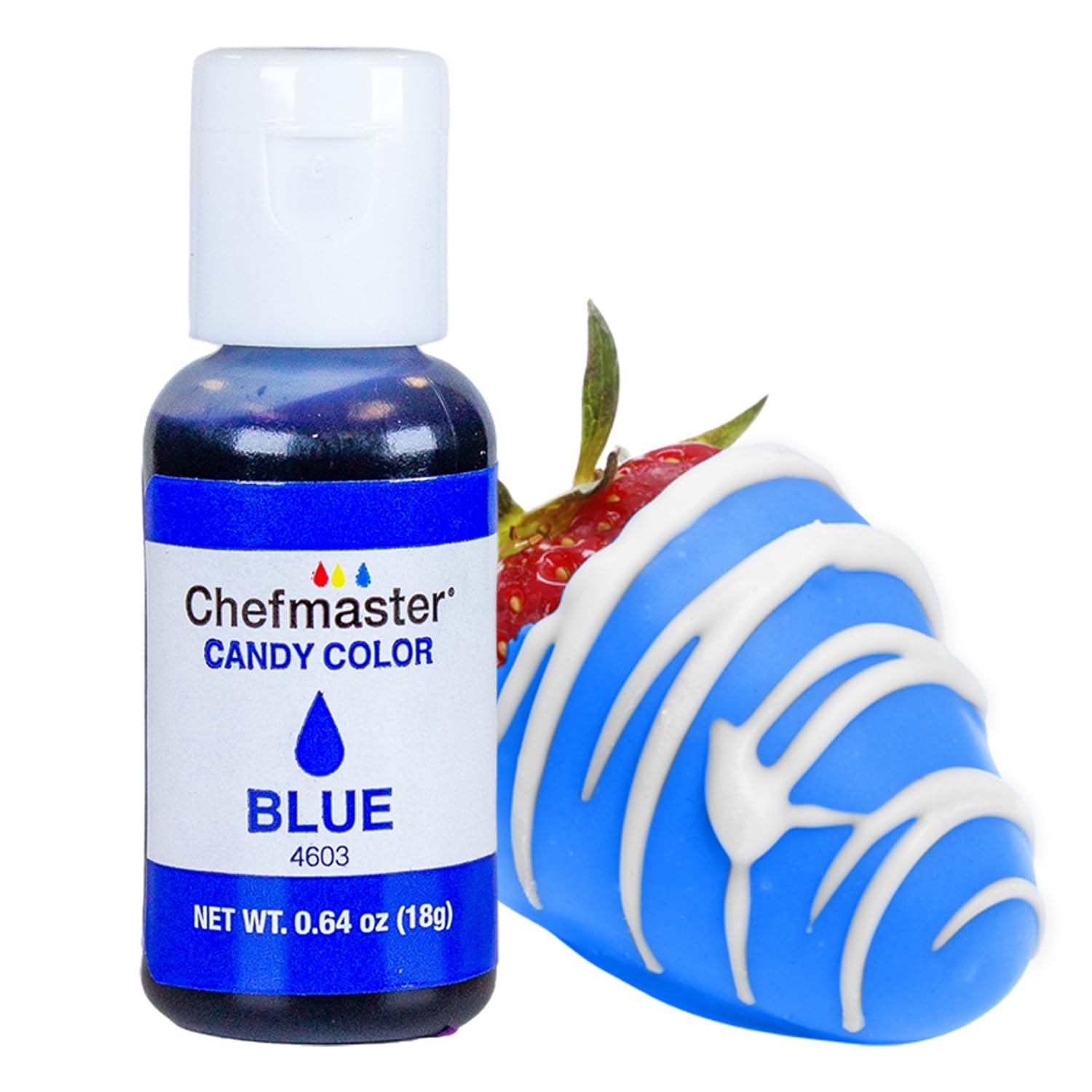 Chefmaster Blue Candy Color | True-Tone Shades | Oil-Based | Professional-Grade Dye | Chocolate, Strawberries, Cake Pops | Decor
