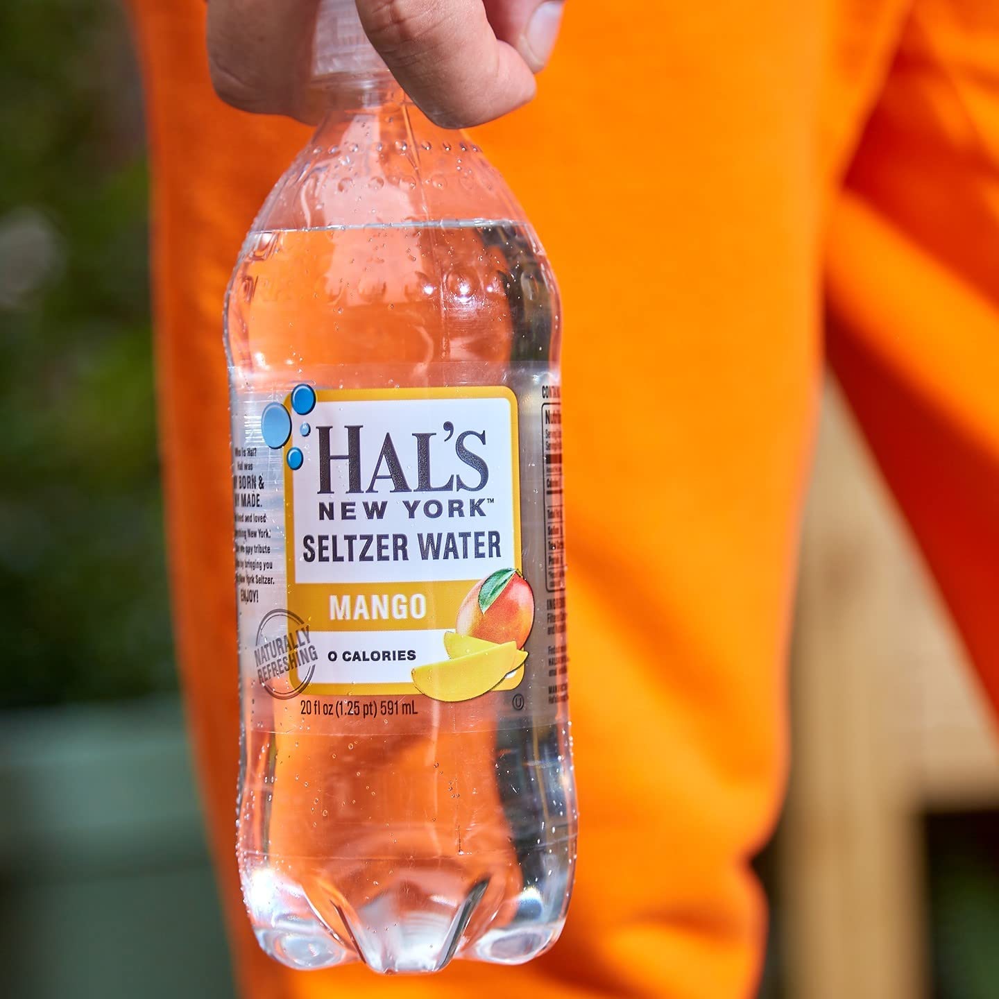 Hal'S New York Seltzer Carbonated Mango Flavored Sparkling Water, Zero Sugar, Zero Calorie, Zero Carbs, 20 Fl Oz (Pack Of 24)