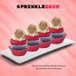 Sprinkle Deco Nonpareils Sprinkles Toppings for Cakes, Cookies, Cupcakes, Ice Cream - 6oz Bag - Red, White, Blue, Orange, Yellow, Black, Green