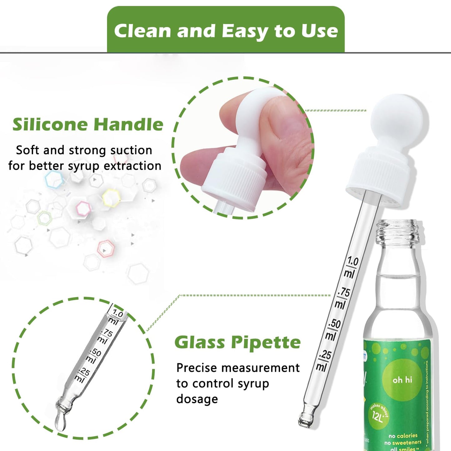 Oxyooh 4 Pack Glass Dropper Pipettes Compatible With Sodastream Bubly Drops Bubbly Drops Sodastream Flavors For Soda Stream Drop