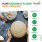 Miracle Palm Organic Coconut Flour - Gluten Free Flour Substitute For Vegan Baking, Low Fat And Good Source Of Fiber Coconut Bak