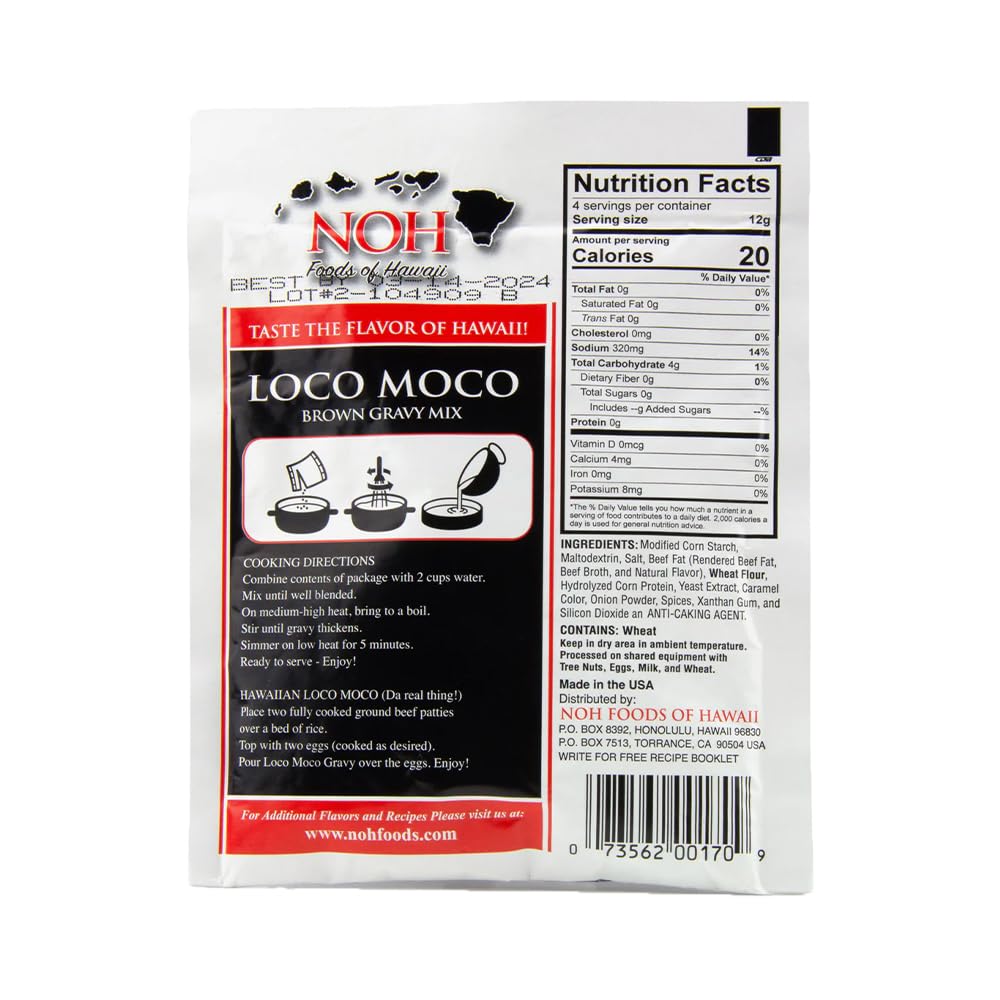 NOH Foods Hawaiian Seasoning Packets - Loco Moco Brown Gravy - 1.5 oz, Pack of 3