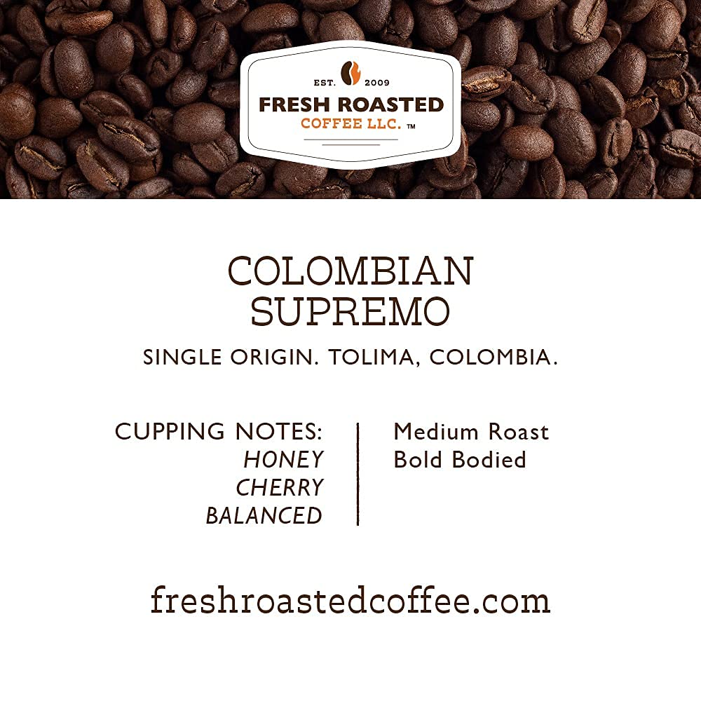 Fresh Roasted Coffee Colombian Supremo Pre-Ground Fractional Packs 2.25 Oz, 36 Count