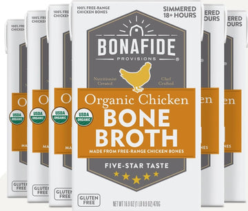 Bonafide Provisions Fresh Organic Chicken Bone Broth, 16.9oz - 6 Pack