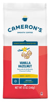 Camerons Coffee Roasted Ground Coffee Bag, Flavored, Vanilla Hazelnut, 12 Ounce
