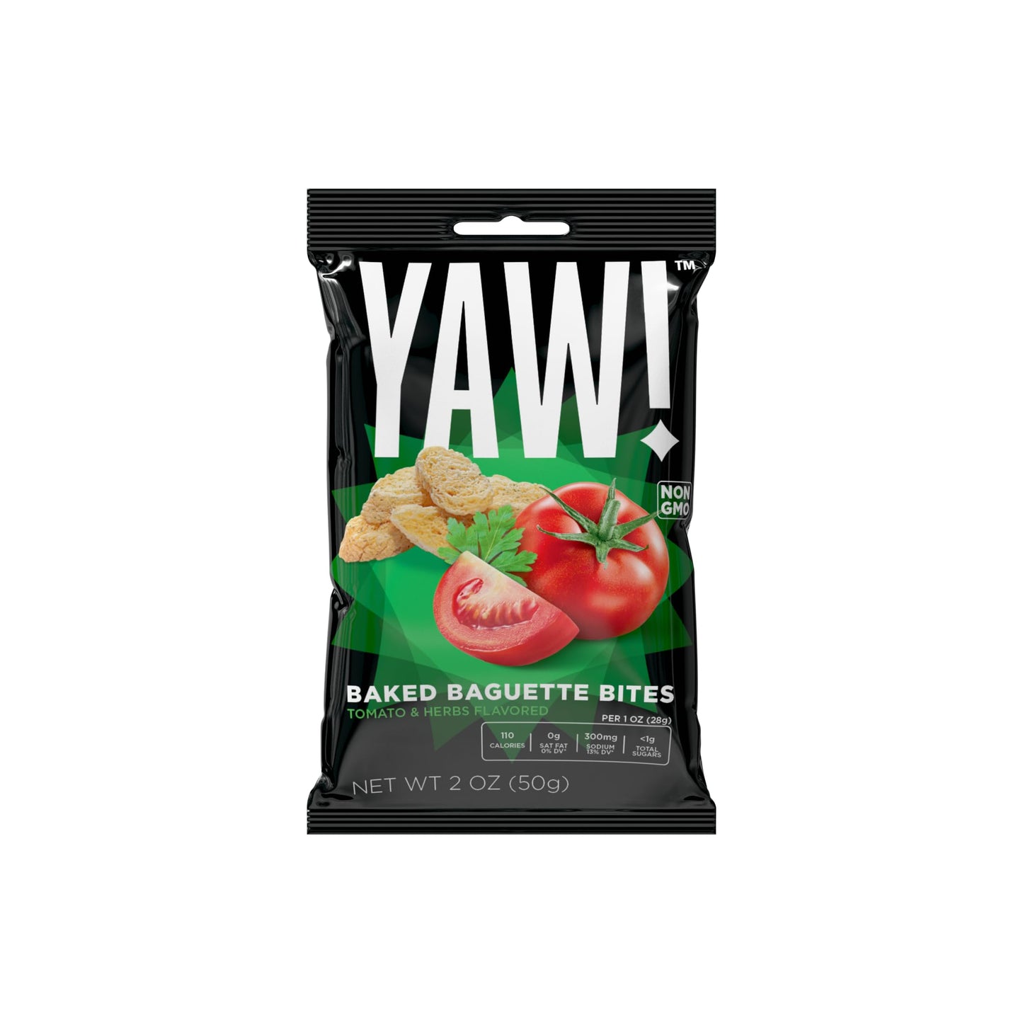 YAW! Baked Baguette Bites, Tomato and Herb Flavor, Non-GMO, 3 Pack, 6oz