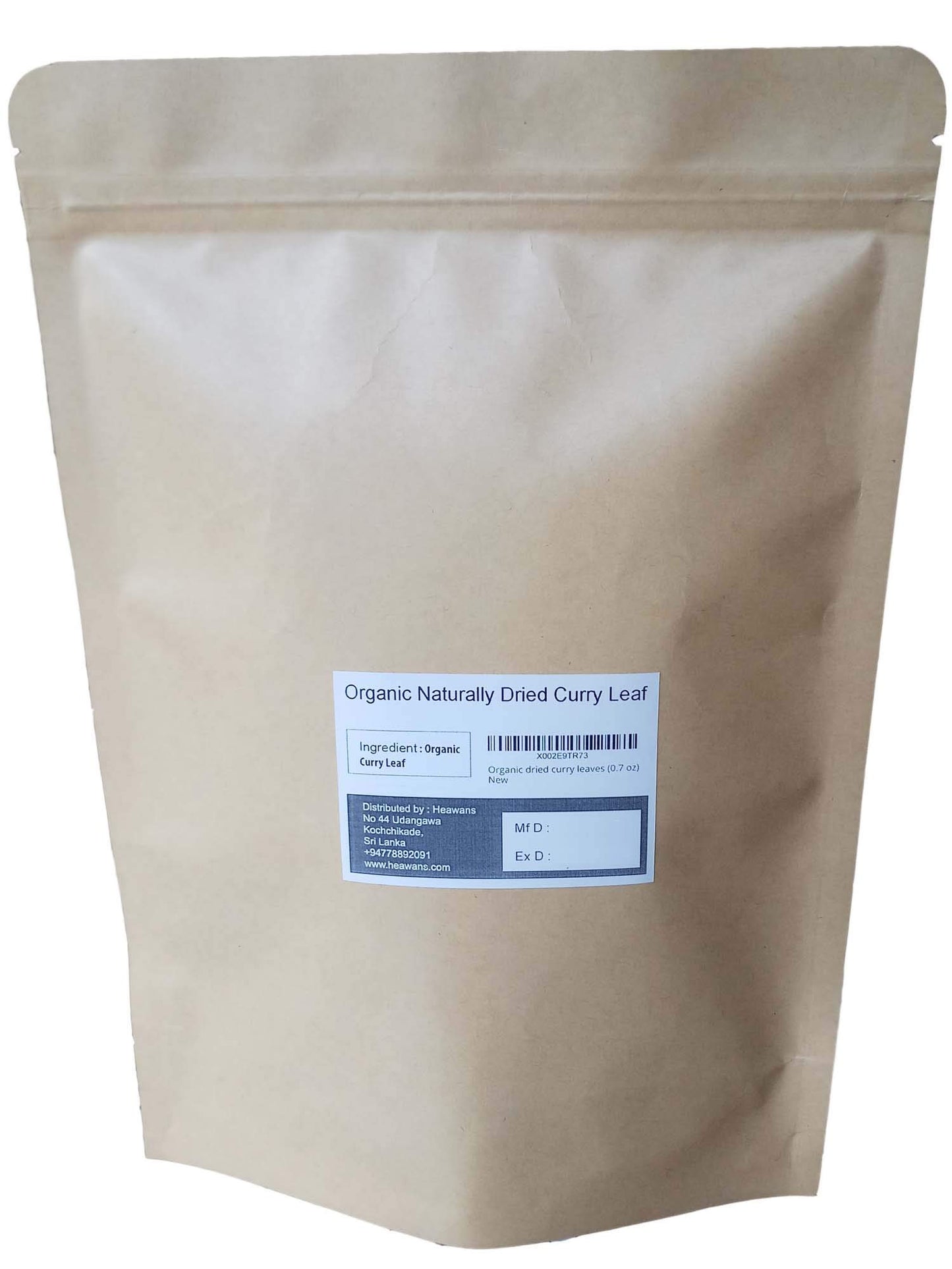 Organic Dried Curry Leaves Whole, Not Broken or Crushed 0.7 ounce (20 gram)