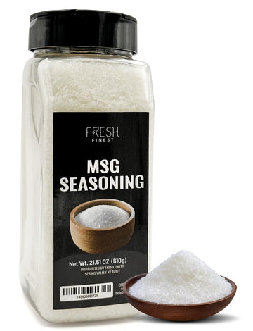 Fresh Finest MSG Seasoning - 21.51oz MSG Powder - Monosodium Glutamate Powder - Pure Flavor Enhancer Powder - Ideal for Cooking,