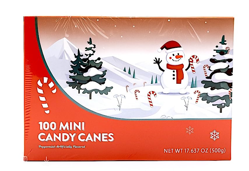 Mini Candy Canes Red & White -Mini CANDY CANE - Holiday Candy Cane for Christmas  Santa Parade  ThanksGiving (100)