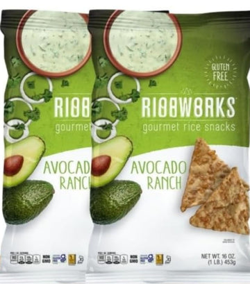 Gluten Free Gourmet Rice Snacks Avocado Ranch Pack of 2 each 16oz