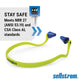 Sellstrom Reusable Banded Ear Plugs, Hearing Protection For Work, 25Db Nrr, Hi-Viz Green/Blue, S23430, 1 Count (Pack Of 1)