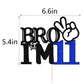 Bro I'M 11 Cake Topper- 11Th Birthday Cake Picks, Officially Teenager Cake Topper, Boy 11Th Birthday Cake Decorations - 11 Years