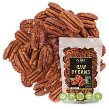 Raw Pecan Halves 44 oz (2.75 lb) Natural American Pecans | No PPO | Batch Tested Gluten & Peanut Free | Non-GMO | Shelled | Extr
