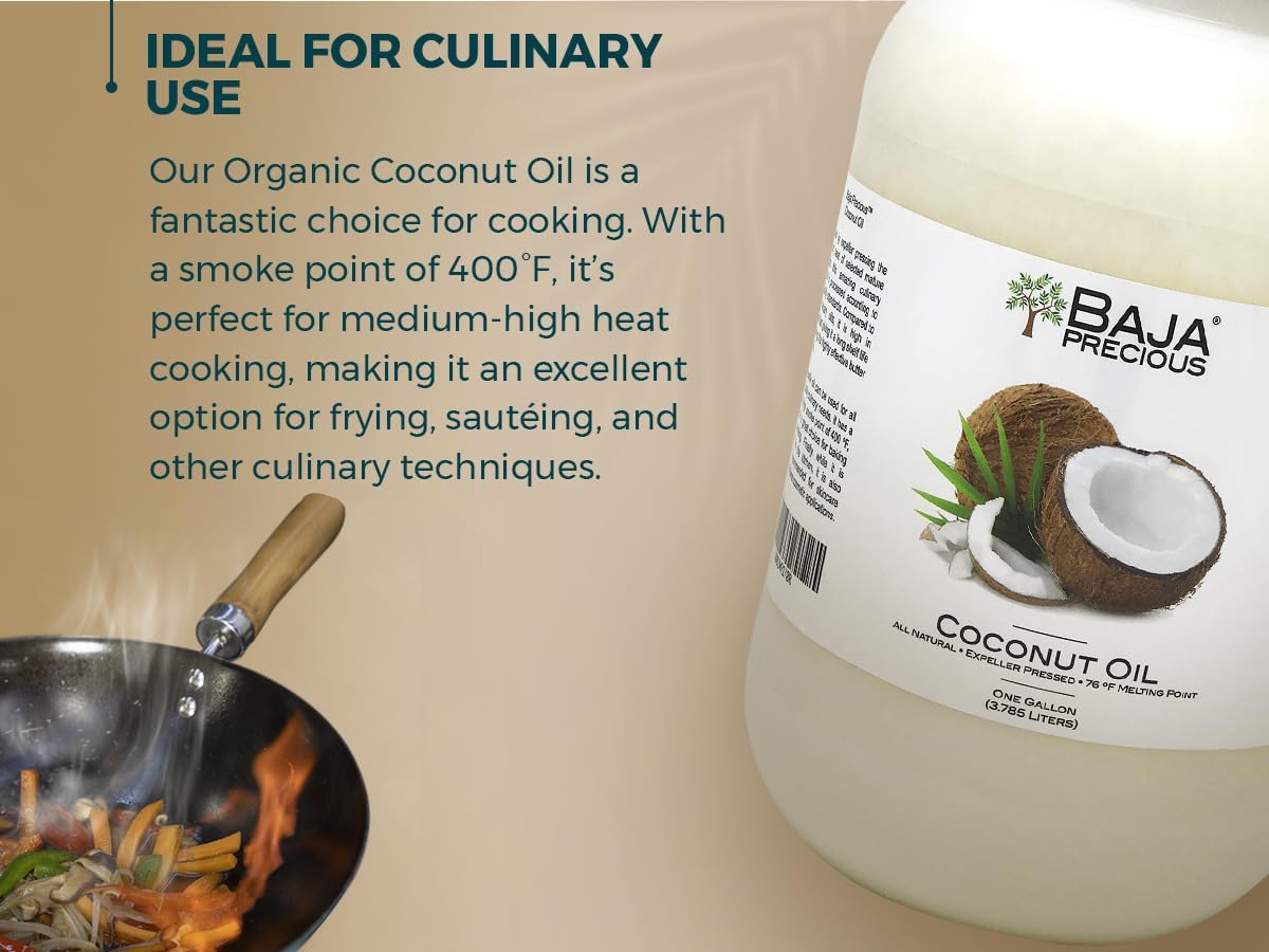 Baja Precious - Coconut Oil, Case of 4 X 1 Gallon Jugs