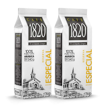 Caf   1820 Special Reserve, Premium Costa Rican Ground Coffee, 100% Arabica, Medium/Dark Roast, High Altitude Blend With Aroma &