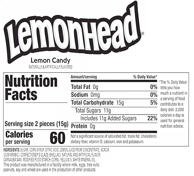 SweetGourmet Original LemonHead Candy Wrapped Bulk | 2 Pounds