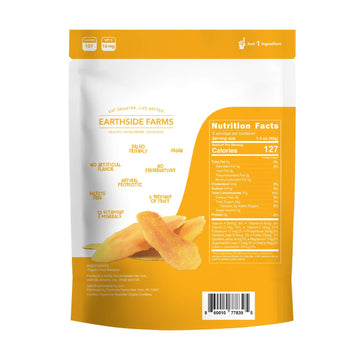Earthside Farms Organic Dried Mangoes, Plain Dried Mangoes, Gluten Free, No Added Sugar, Organic, Naturally Sweet And Flavorful