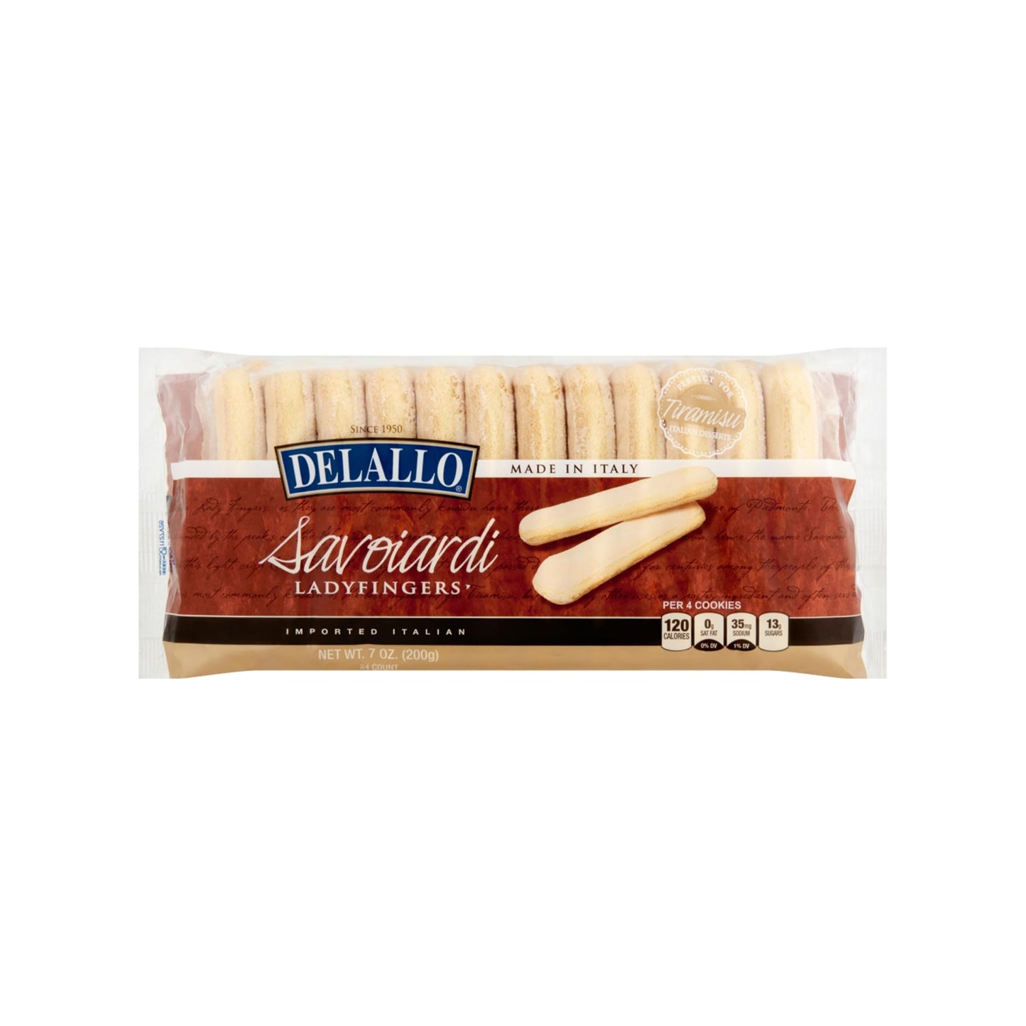 DeLallo Savoiardi (Lady Fingers), 7-Ounce Packages (Pack of 6)