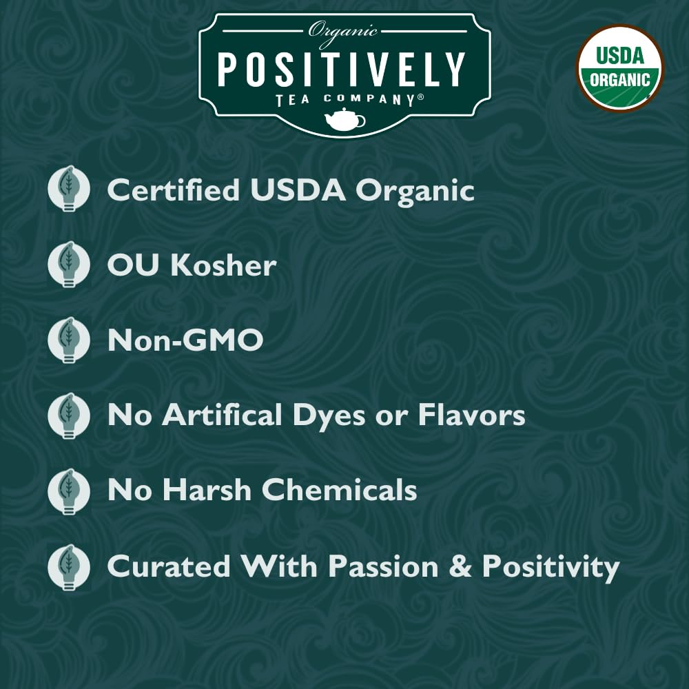 Organic Positively Tea Company Lemon Pound Cake Herbal Tea Loose Leaf 4 Ounce