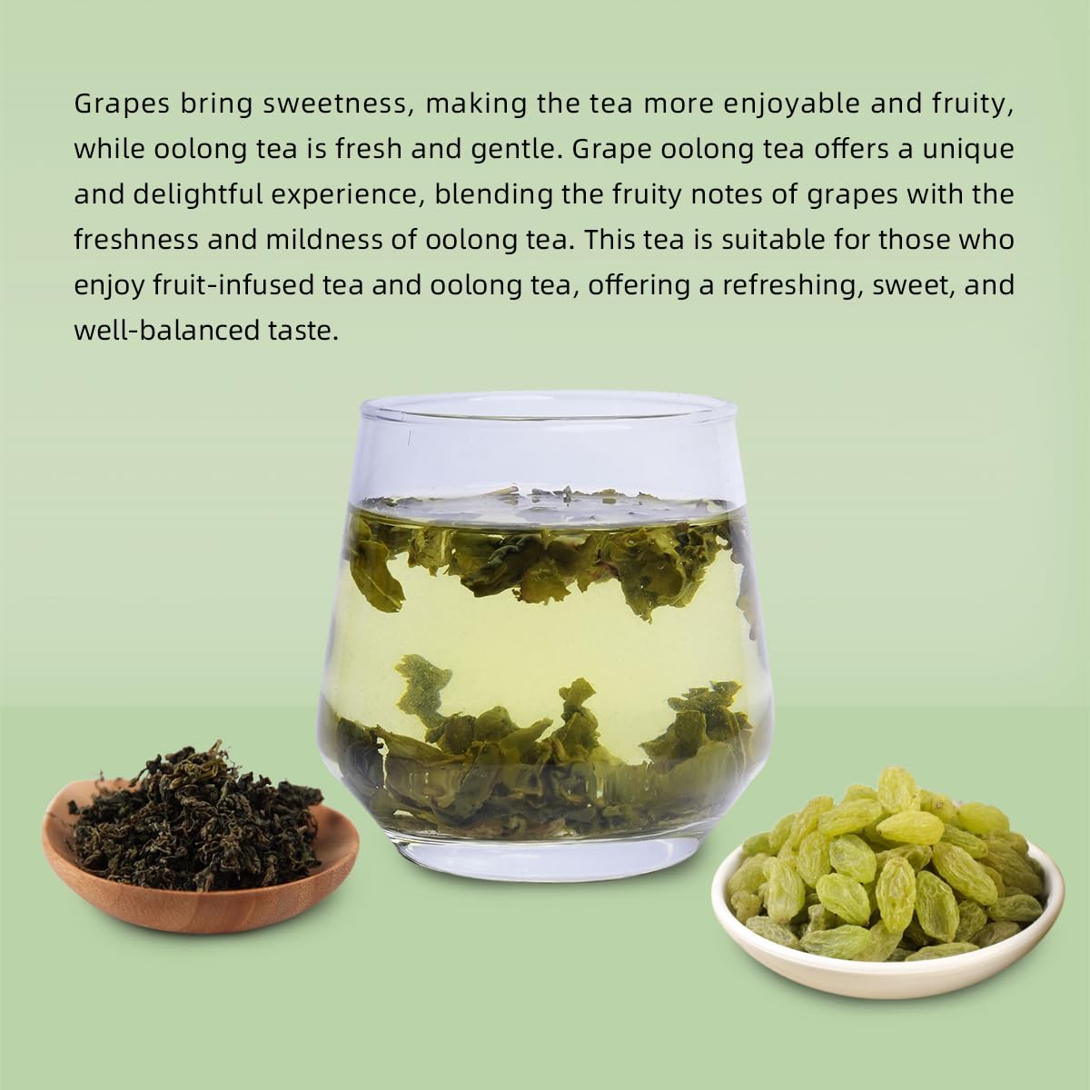 Hanfangling Grape Oolong Tea, Loose Leaf, 1.76Oz(50G) Grape Flavor,Tea Lover'S Gift