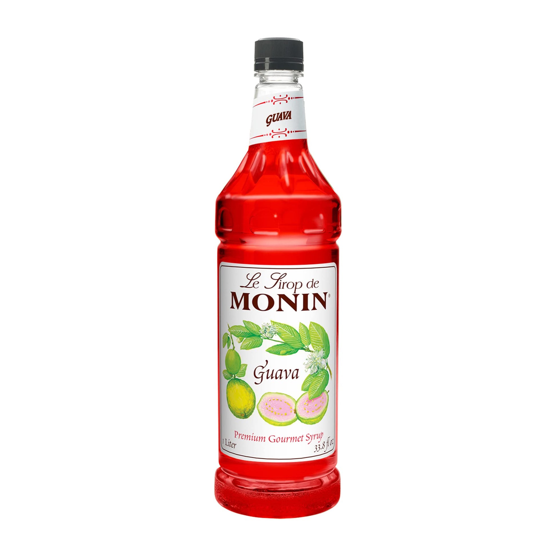 Monin Flavored Syrup, Guava, 33.8 Fl Oz, Plastic Bottle, 1 Liter