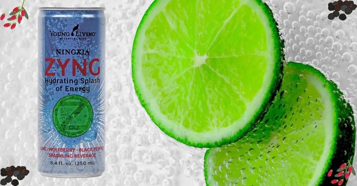 Young Living NingXia Zyng Sparkling Beverage - Wolfberry Puree, Pear & Blackberry Juices - 12 x 8.4 oz Cans