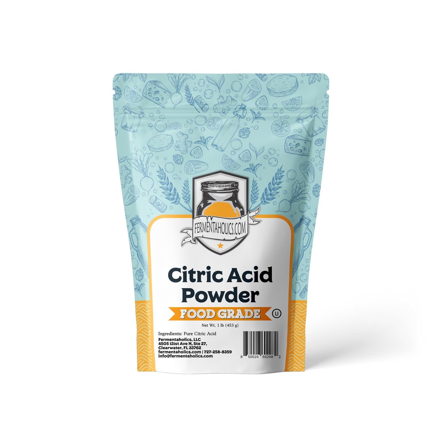 Fermentaholics Food Grade Citric Acid Powder – Natural Preservative & Flavor Enhancer – 1 lb – OU Kosher