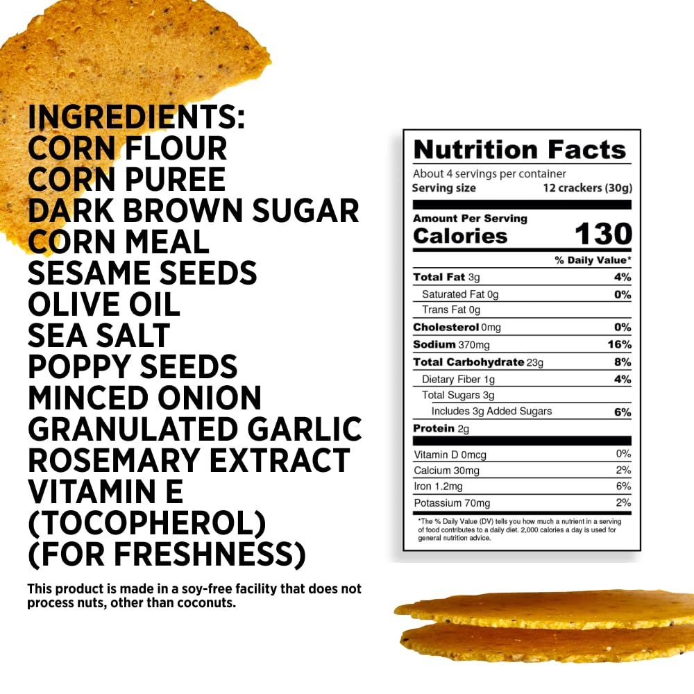 Craize Everything Crisps | Gluten Free, Vegan, Kosher, Toasted Corn Crackers | 6 pack, 4 oz each
