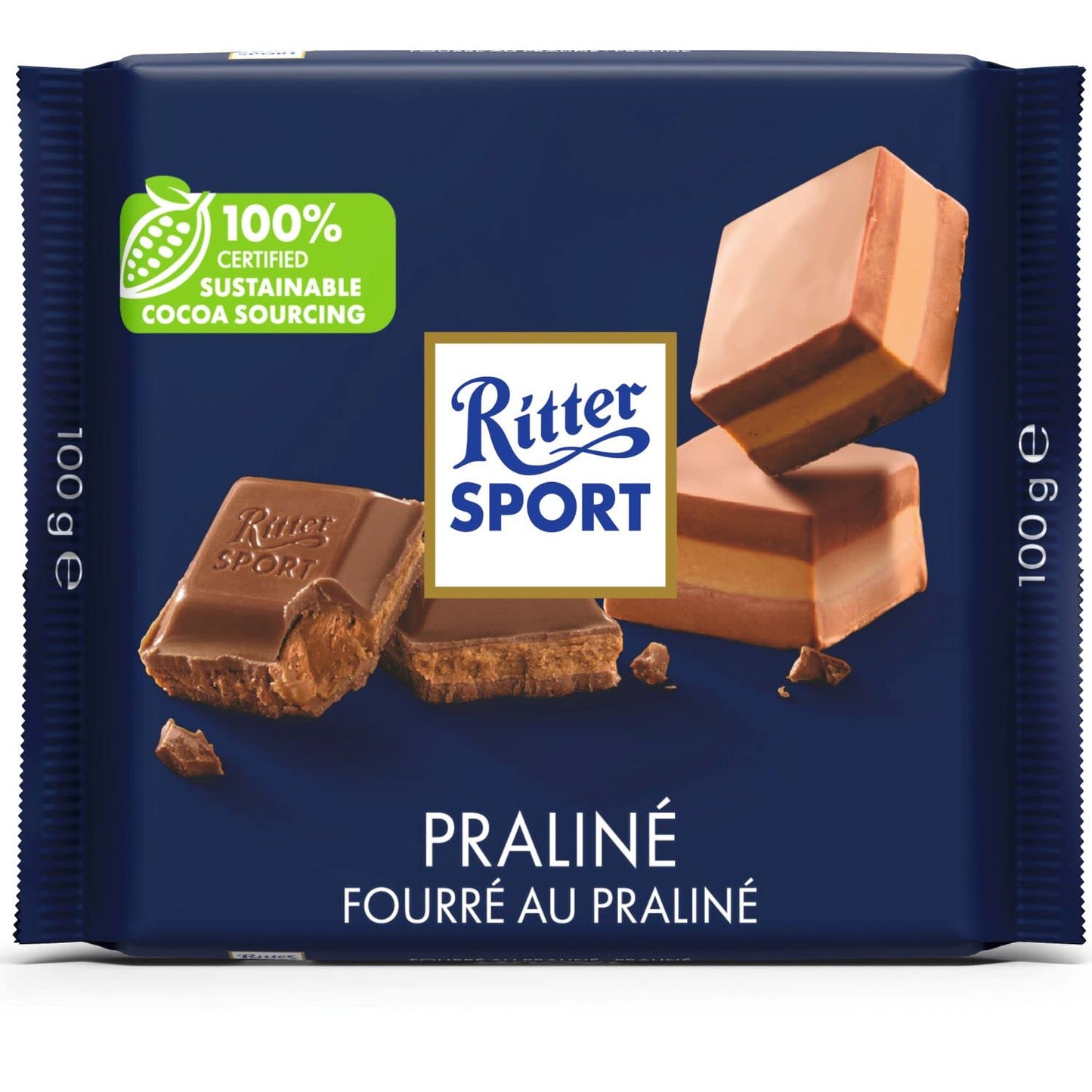 Ritter Sport 100 G Nougat Chocolate, 100 G (Pack Of 13 13)