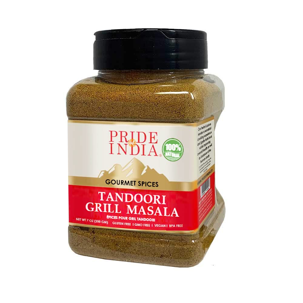 Pride Of India - Tandoori Grill Masala - Blend Of Exotic & Gourmet Spices - Ideal For Vegetable, Meat & Chicken Cooking - Gmo Fr