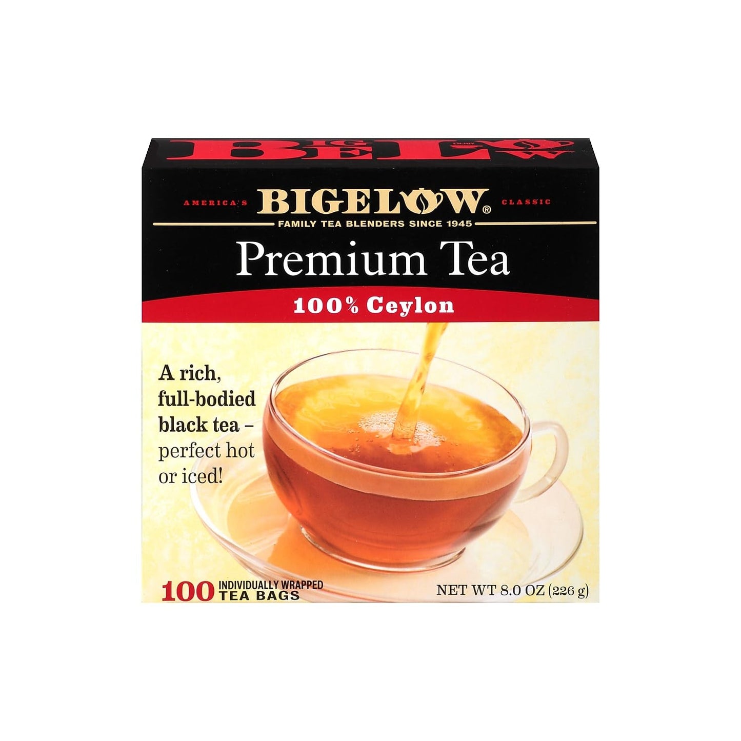 Bigelow Premium Ceylon Black Tea Bags, 1000 Tea Bags/Carton (00351) (Rcb00351)