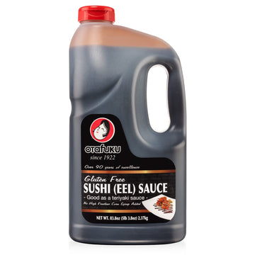 Otafuku Gluten Free Eel Sauce, Japanese Unagi Sauce for Sushi Rolls, Sashimi, Rice and Poke, Restaurant Bulk Size 83.8 Oz (1/2 G