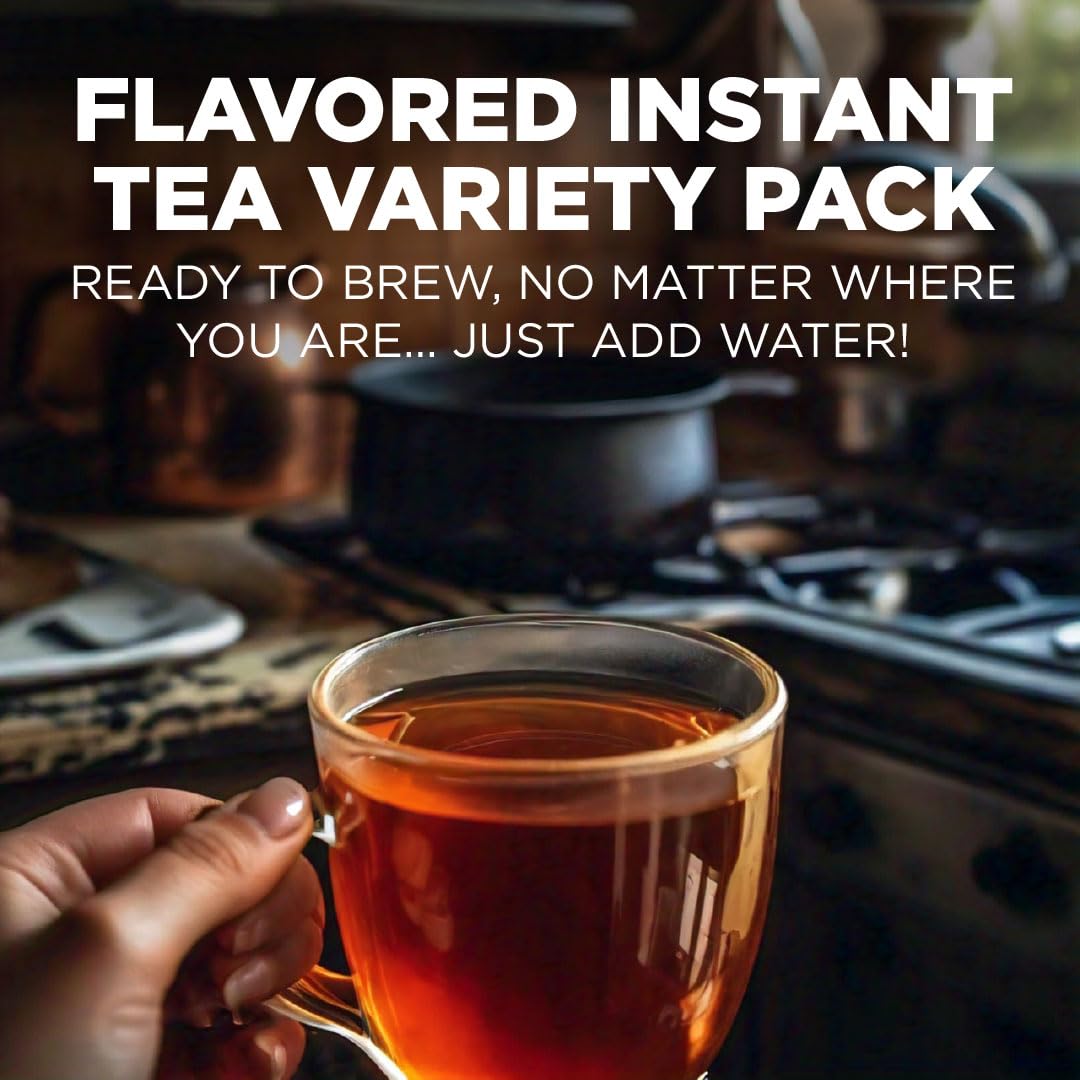 Maud'S Instant Tea Variety Pack - 24 Ct Lemonade, Peach & Raspberry Flavored Iced Powder Packets - Just Add Water For Hot Or Ice