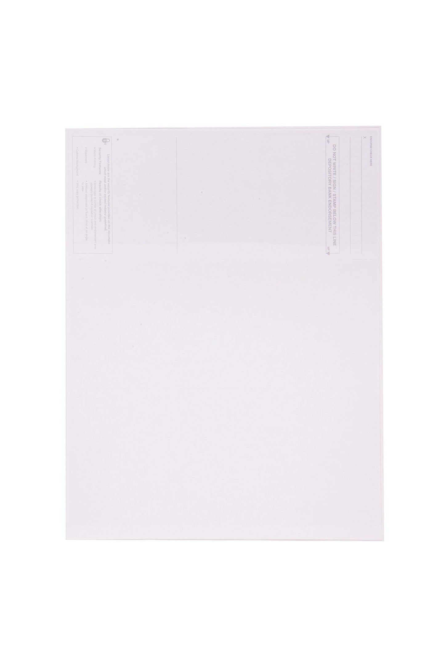Checkomatic Computer Check Paper - 100 Pack - Top Blank Stock Checks - Security Features  Laser Printer Compatible - Blue Diamon