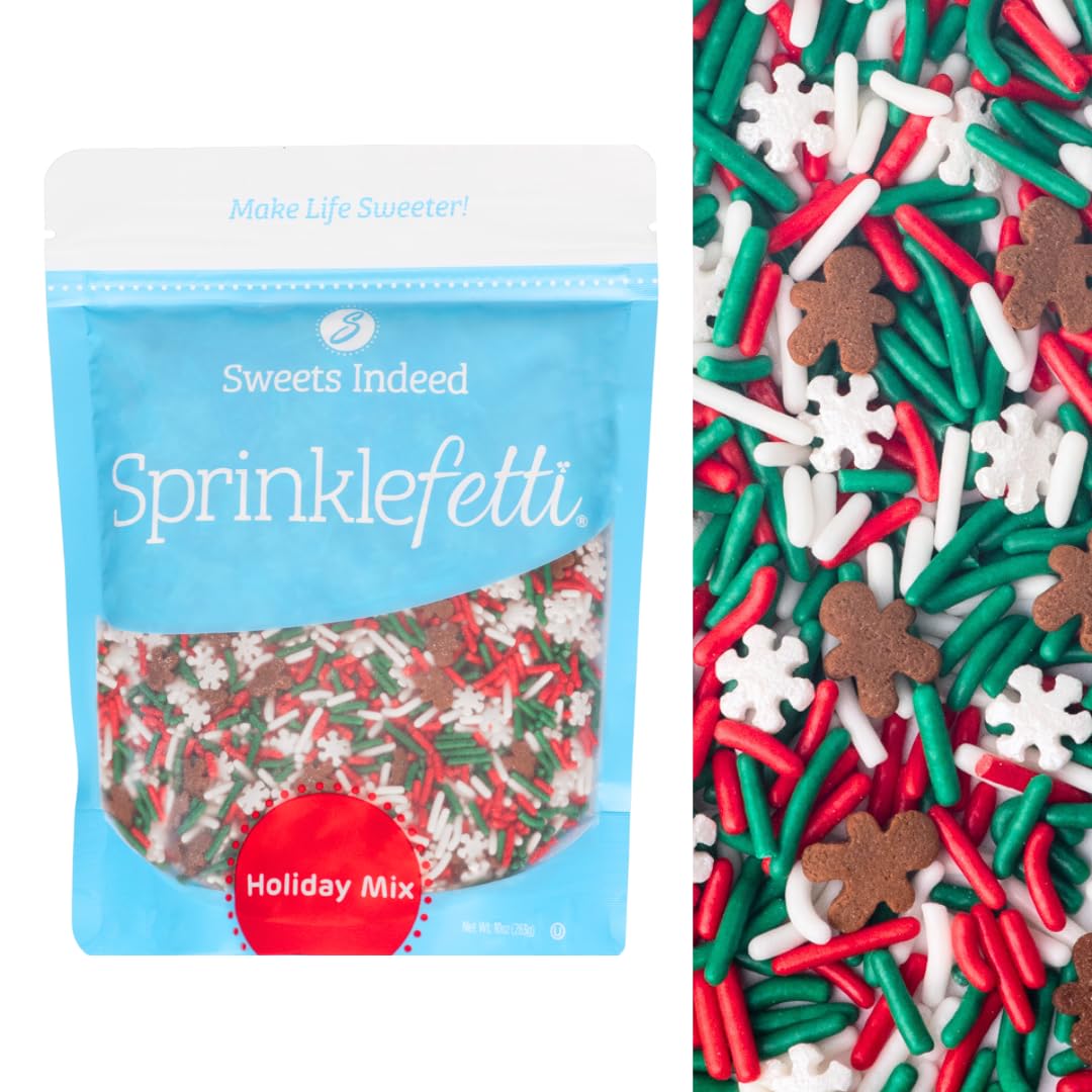 Sweets Indeed, Sprinkles, Bulk, 10 ounce, Edible Sprinkle Mix, Perfect for Cake Decorations, Baking, Ice Cream, Cookies, Cupcake