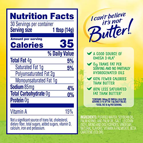 I Cant Believe Its Not Butter!, Light Buttery Spread, 15 oz