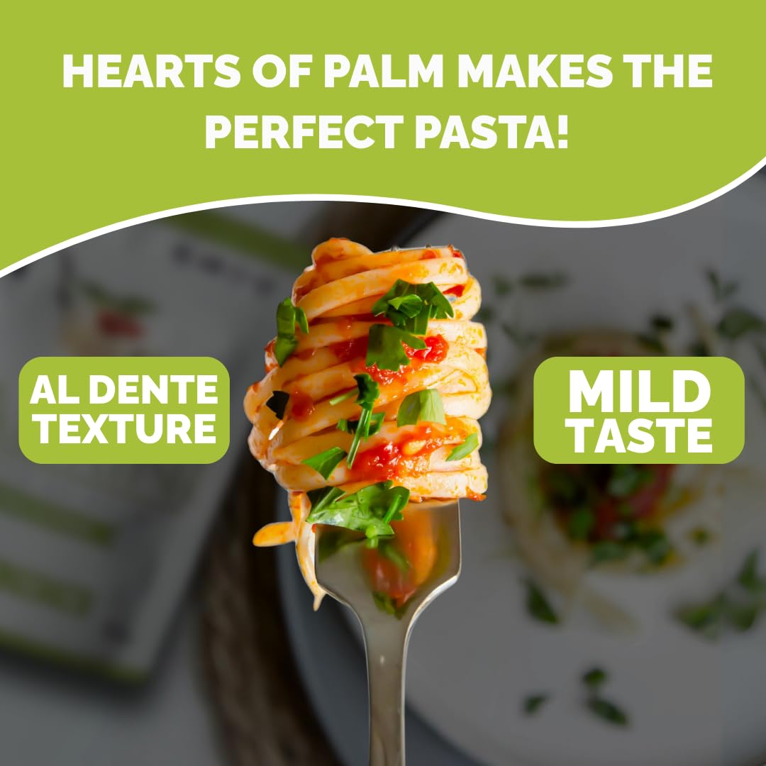 Palmini Linguine Pasta | Low-Carb  Low-Calorie Hearts of Palm Pasta | Keto  Gluten Free  Vegan  Non-GMO  Plant Based  Healthy Noodles | As Seen on Shark Tank |(12 Ounce - Pack of 12)