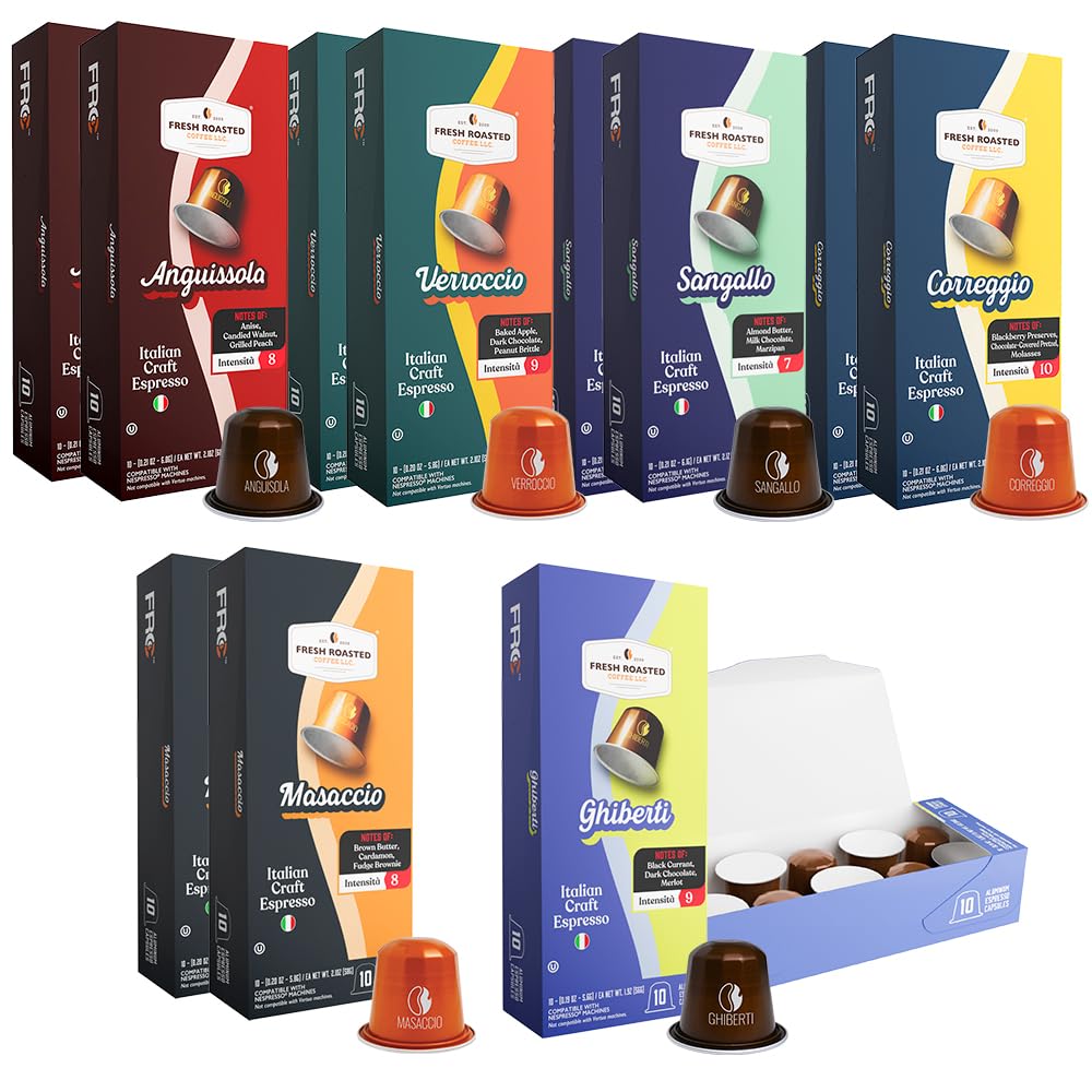 Fresh Roasted Coffee Espresso Pods for Nespresso OriginalLine  Italian Craft Espresso Variety  120 Recyclable Aluminum Capsules