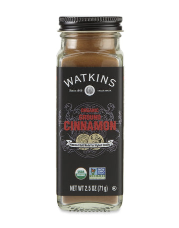 Watkins Gourmet Organic Spice Jar, Ground Cinnamon, 2.5 Ounce Jar, 3 Count