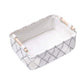 Lufofox Decorative Collapsible Rectangular Fabric Storage Bin Organizer Basket With Wooden Handles For Clothes Storage,154X106X5