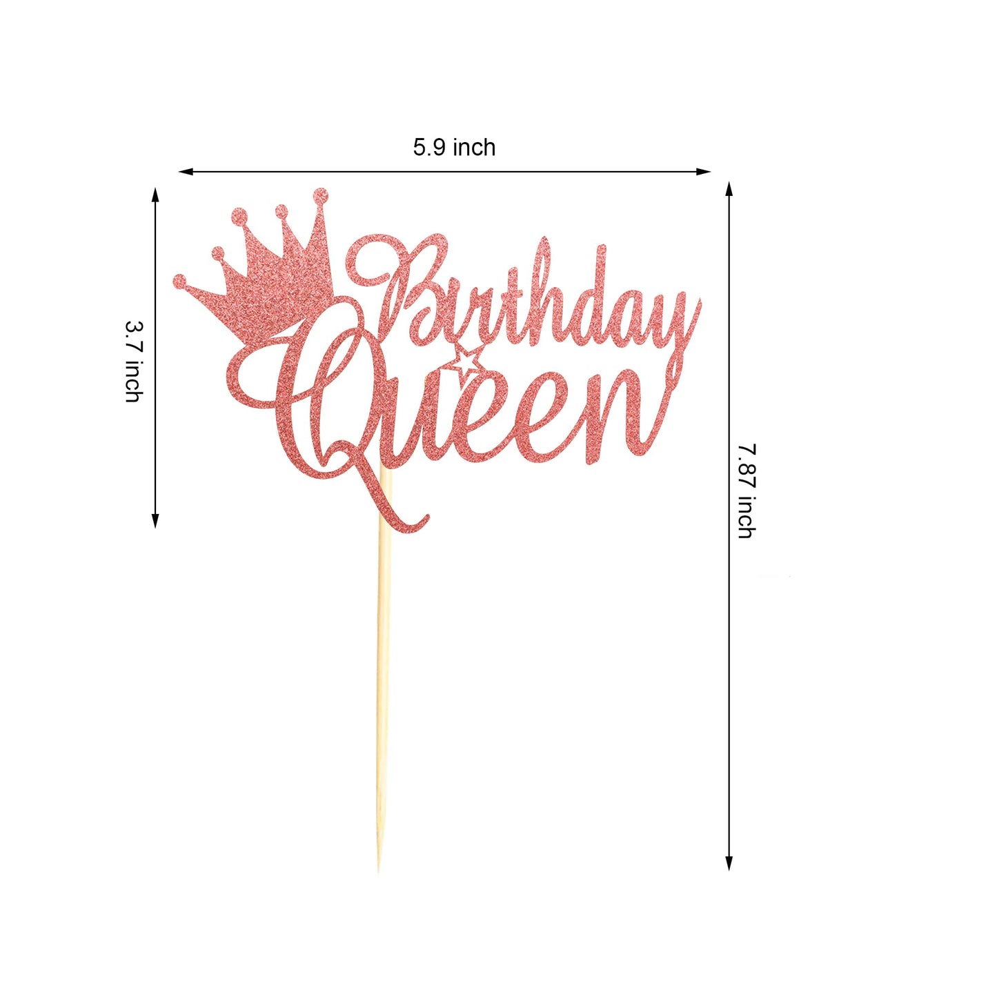 Arthsdite Queen Birthday Cake Topper Happy Birthday Cake Bunting Decor, Birthday Cake Picks Party Decoration Supplies For Lady G