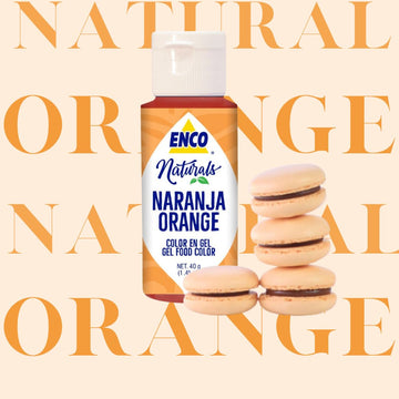 Enco Naturals Food Coloring Gel Orange 1.41 Oz (40G) Concentrated, Vegan, Kosher