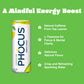 PHOCUS Energy Drink  Lemon Lime Sparkling Water  75mg Natural Caffeine Plus L-Theanine  Zero Sugar  Zero Calories  No Artificial Sweeteners  11.5 fl oz Cans (Pack of 12)