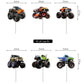 24 Pcs Monster Truck Cupcake Toppers For Boys Girls - Theme Birthday Party Decorations Supplies