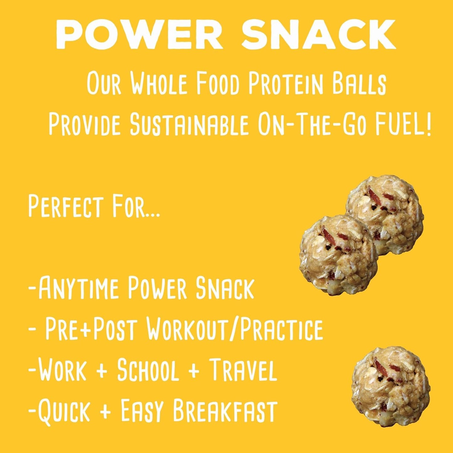 simplyFUEL Whole Food Protein Balls with Probiotics - Peanut Butter Honey Almond Snacks - Protein Snack - Gluten Free Energy Balls (24 Packs)
