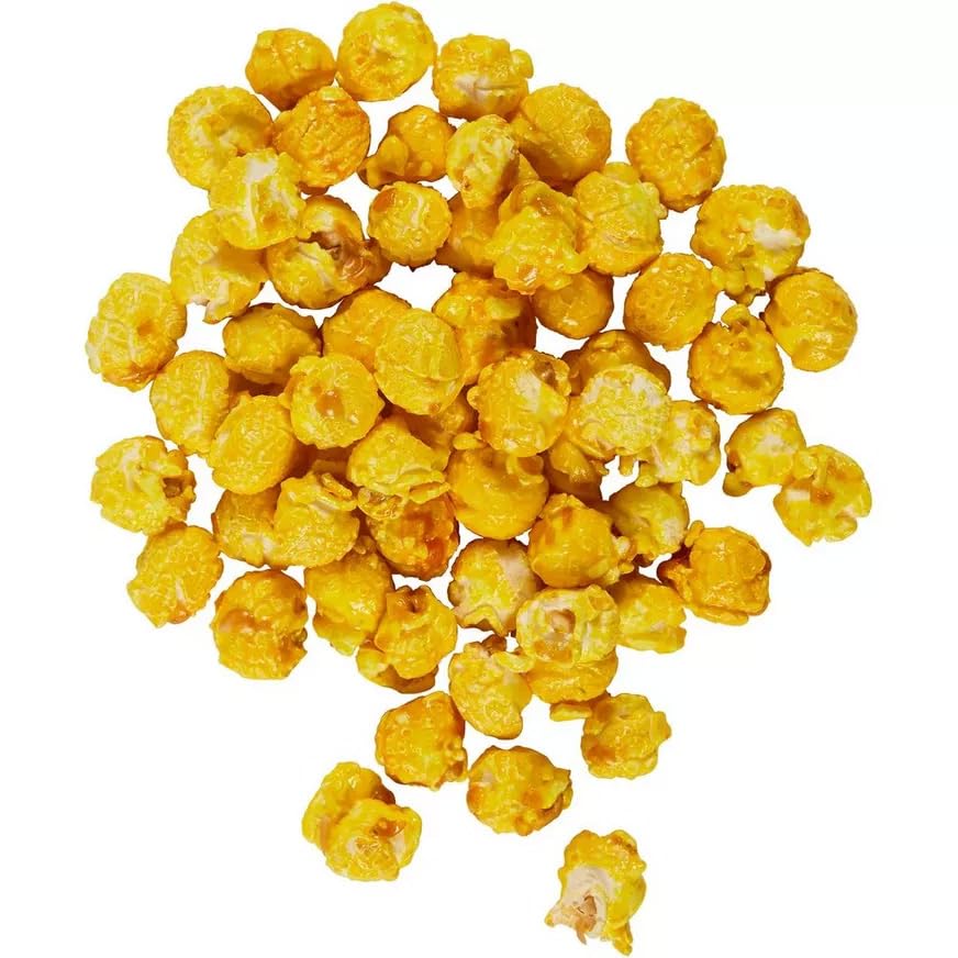 Yellow Popcorn Bucket With Scoop, 20 Ounce, Lemon Flavored Popcorn Tub, Fresh Gourmet Popcorn, The Hampton Popcorn & Candy Compa
