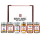 Burlap & Barrel 6-Pack Spice Gift Set - Chai, Five Spice & More - 19.5 cm Full Size Jars